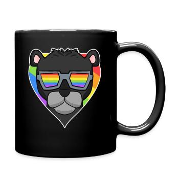LGBT Animal Black Panther Rainbow - Full Colour Mug - black - Right