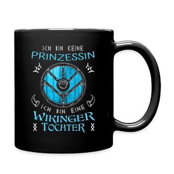 Wikinger Tochter - Ich bin keine Prinzessin - Tasse einfarbig - Schwarz - Rechts