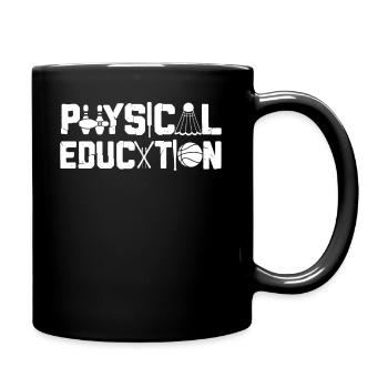 Physical Education Sports Coach Gym PE Teacher - Full Colour Mug - black - Right