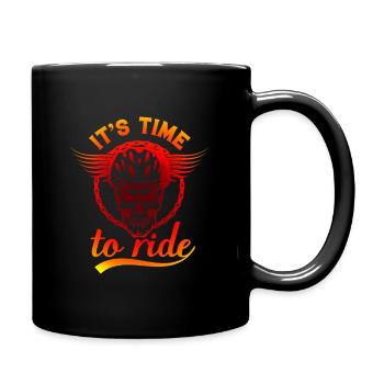Its time to ride - Tasse einfarbig - Schwarz - Rechts