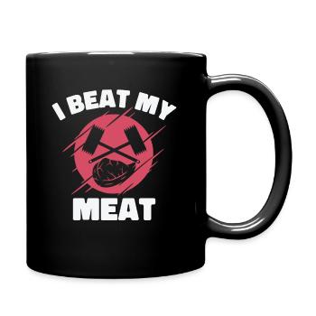 Chefkoch Kulinarisch Fleischliebhaber Kochen - Tasse einfarbig - Schwarz - Rechts