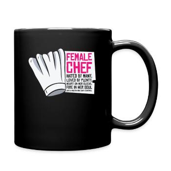 Female Chef Cooking Meals Food Lover - Full Colour Mug - black - Right