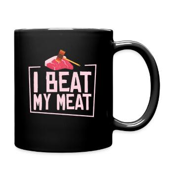 Chefkoch Kulinarisch Fleischliebhaber Kochen - Tasse einfarbig - Schwarz - Rechts