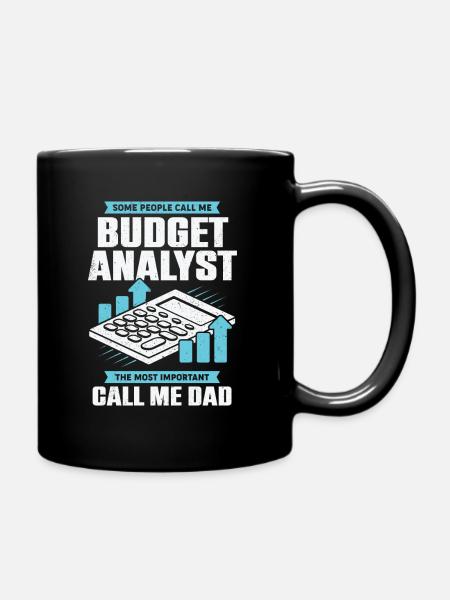 Finanzcontrolling Papa Controller Geschenk - Tasse einfarbig - Schwarz