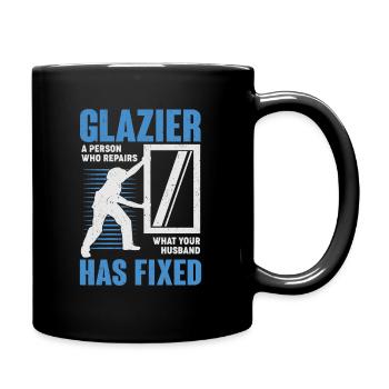 Drôle de vitrier Profession Maître Vitrier Cadeau - Mug uni - noir - Droite