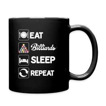 Eat Billard Schlaf Repeat Pool Snooker - Tasse einfarbig - Schwarz - Rechts