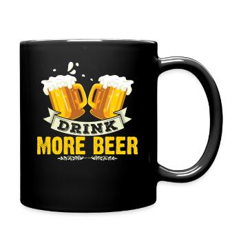 Buvez plus de bière - Mug uni - noir - Droite