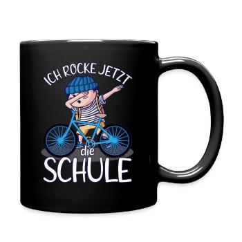 Schulkind Einschulung Erstklässler Junge 1. Klasse - Tasse einfarbig - Schwarz - Rechts