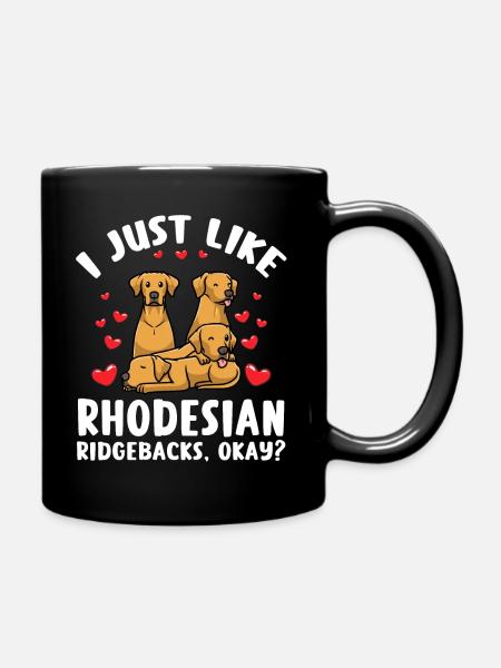 Rhodesian Ridgeback Hund - Tasse einfarbig - Schwarz