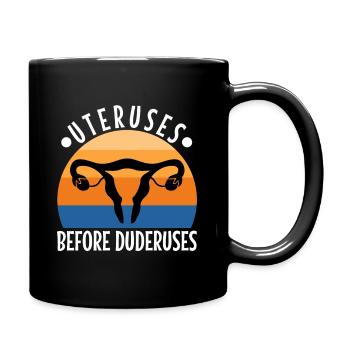 Utérus avant duderuses - Mug uni - noir - Droite