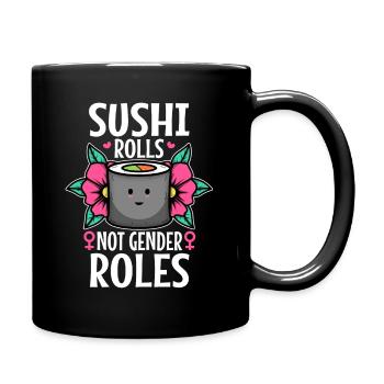 Rouleaux de sushi pas les rôles de genre - Mug uni - noir - Droite