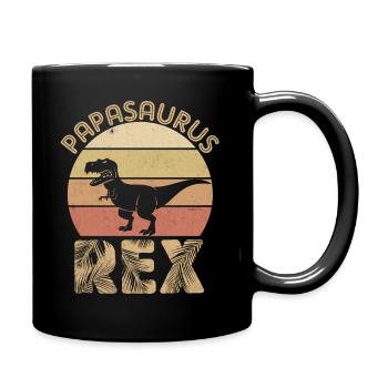 Papasaurus Rex Papa Dinosaure - Mug uni - noir - Droite