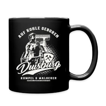 Duisburg - Auf Kohle Geboren - Tasse einfarbig - Schwarz - Rechts