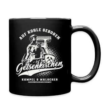Gelsenkirchen - Auf Kohle Geboren - Tasse einfarbig - Schwarz - Rechts