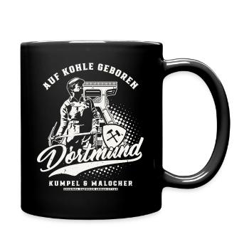Dortmund - Auf Kohle Geboren - Tasse einfarbig - Schwarz - Rechts