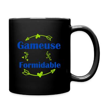 Cadeau femme Gameuse formidable - Mug uni - noir - Droite