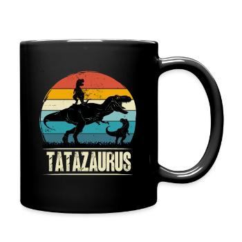 Tatazaurus papa t-rex père polonais - Mug uni - noir - Droite