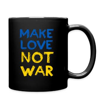 Make Love Not War Ukraine - Full Colour Mug - black - Right