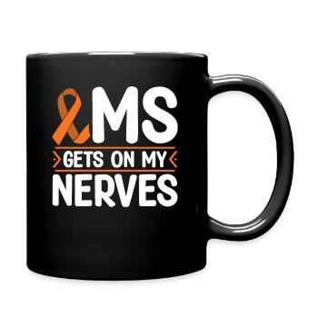 MS Gets On My Nerves Multiple Sclerosis Awareness - Full Colour Mug - black - Right