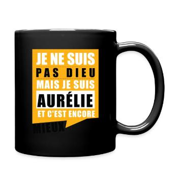Cadeau femme pour Aurélie - Mug uni - noir - Droite