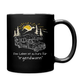 Cooles Camper, RV, Wohnmobil, Carvan Spruch Shirt - Tasse einfarbig - Schwarz - Rechts