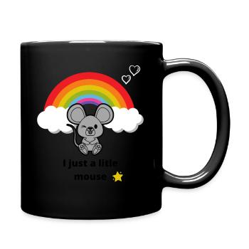 Litle Maus Nice Gift - Tasse einfarbig - Schwarz - Rechts