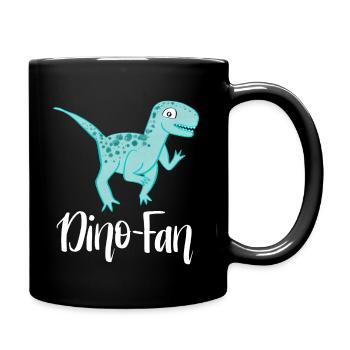 Dino Fan - Tasse einfarbig - Schwarz - Rechts