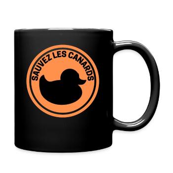 Sauvez les canards - Mug uni - noir - Droite