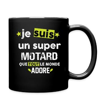 Super motard - Mug uni - noir - Droite