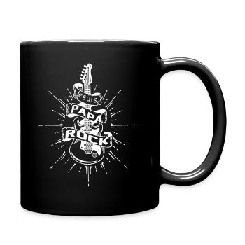 Je suis un papa rock - Mug uni - noir - Droite