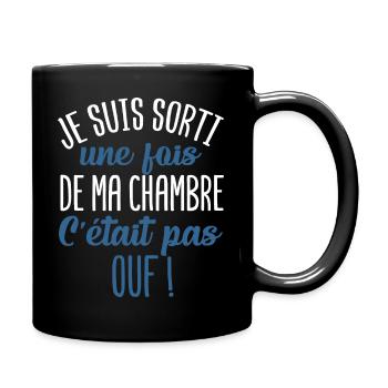 Je suis sorti de ma chambre cadeau ado gamer geek - Mug uni - noir - Droite