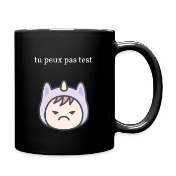 tu peux pas test - Mug uni - noir - Droite