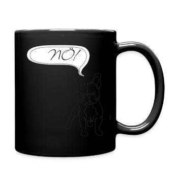 Nö Frenchie - Tasse einfarbig - Schwarz - Rechts