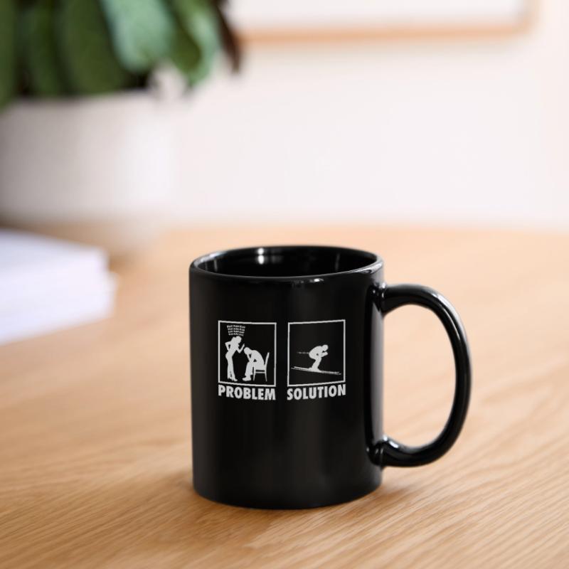 Skiing Skiers Statement Problem Solution. Tasse einfarbig