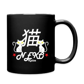 Das Japanische Wort für Katze ist Neko - Tasse einfarbig - Schwarz - Rechts