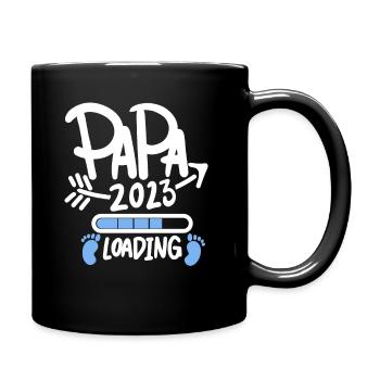 Papa 2023 - Vater 2023 loading Sohn - Tasse einfarbig - Schwarz - Rechts
