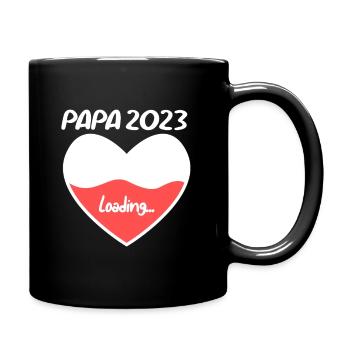Papa 2023 - Vater 2023 loading - Tasse einfarbig - Schwarz - Rechts