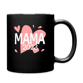 Mama 2023 loading - Werdende Mutter 2023 - Tasse einfarbig - Schwarz - Rechts