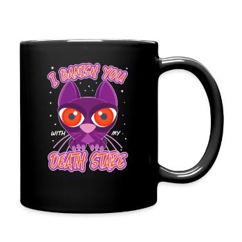 I banish you grumpy annoyed old cat - Tasse einfarbig - Schwarz - Rechts