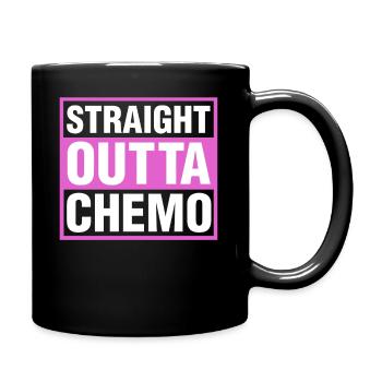 Cancer Fighter Straight Outta Chemo - Full Colour Mug - black - Right