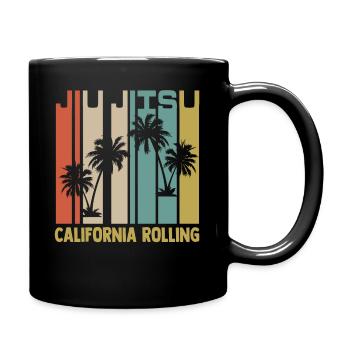 Jiu Jitsu California Rolling Gi Grappler - Full Colour Mug - black - Right
