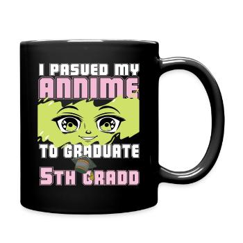 5th grade Graduation anime 2022 Graduate elementar - Tasse einfarbig - Schwarz - Rechts