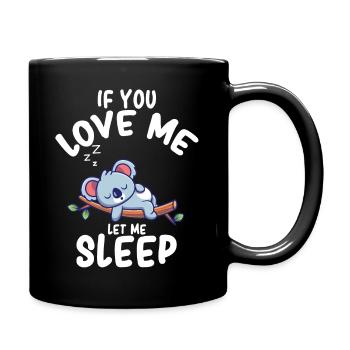 Cute Animal Idea Sleeping Koala - Tasse einfarbig - Schwarz - Rechts