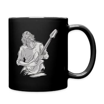 Rock Gitarre Guitar Gitarrist Rocker Geschenk - Tasse einfarbig - Schwarz - Rechts