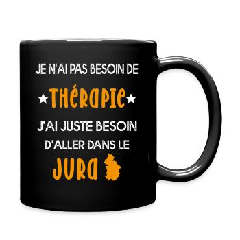 Pas de Thérapie souvenir du Jura - Mug uni - noir - Droite