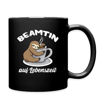 Beamtin auf Lebenszeit - Beamtin Kaffee Beamtin Ge - Tasse einfarbig - Schwarz - Rechts