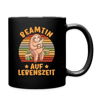 Beamtin auf Lebenszeit - Beamtin Kaffee Beamtin Ge - Tasse einfarbig - Schwarz - Rechts