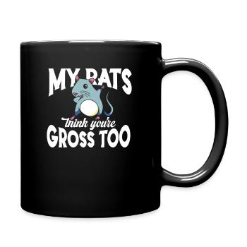 Rat Rongeur Animal de compagnie Propriétaires de rats Rat domestique Rat domestique - Mug uni - noir - Droite