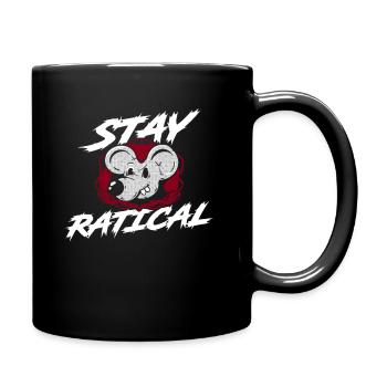 Rat Ratical Rodent Rat Owners Pet - Tasse einfarbig - Schwarz - Rechts