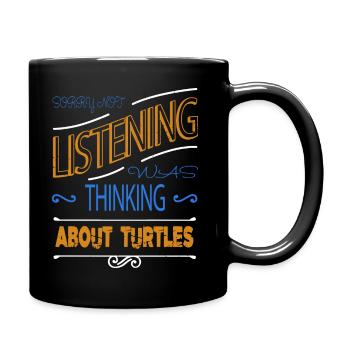 awesome cool animal happy funny sayings - Tasse einfarbig - Schwarz - Rechts